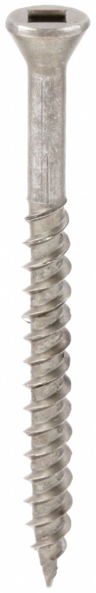 Wood Screw: #6 Size, 1 1/2 in Lg, Steel, Phosphate, Square, 245 PK