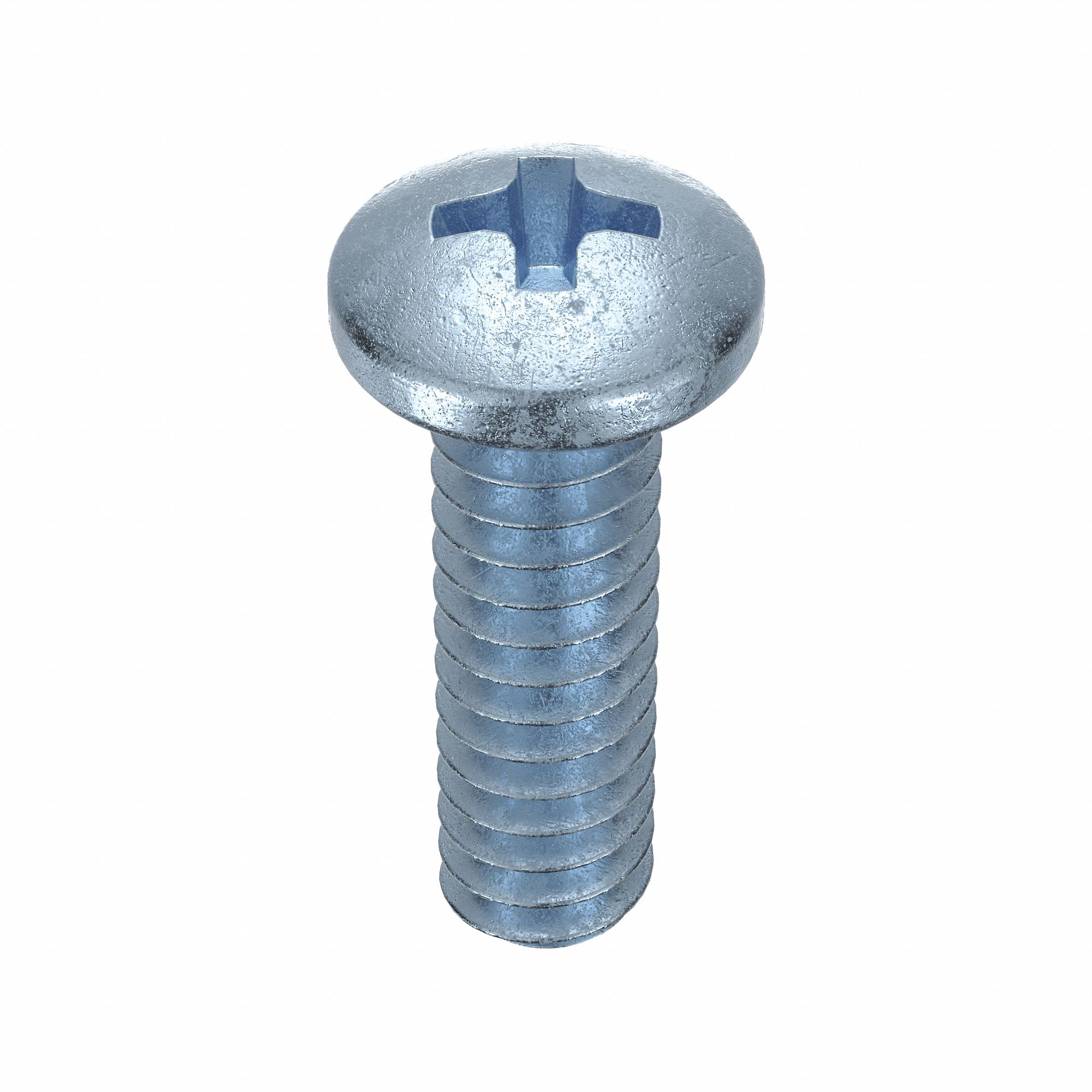 MACHINE SCREW, #4-40 THREAD, ⅜ IN L, STEEL, ZINC PLATED, PAN, PHILLIPS, ASME B18.6.3, 100 PK