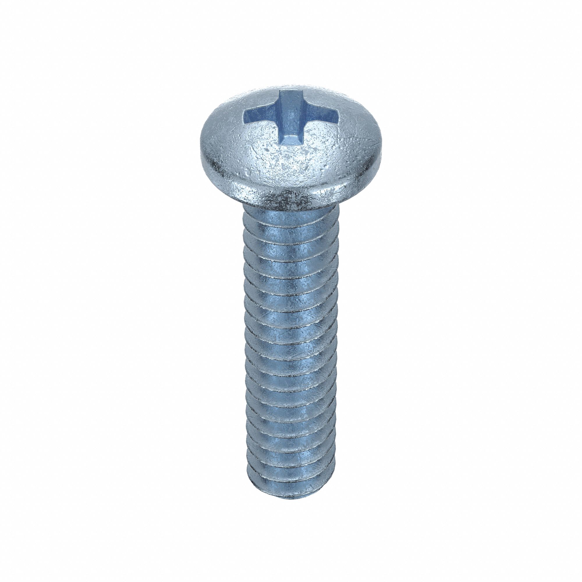 MACHINE SCREW, #4-40 THREAD, ½ IN L, STEEL, ZINC PLATED, PAN, PHILLIPS, ASME B18.6.3, 100 PK