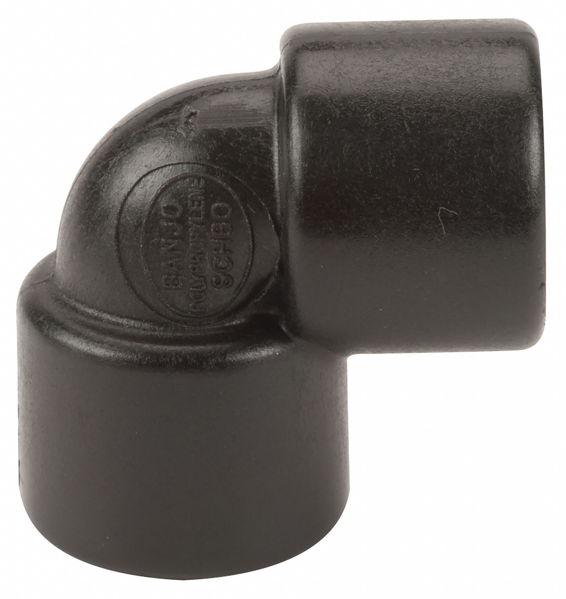 Pipe Elbow: 90° Elbow, 1/2 in x 1/2 in Fitting Pipe Size, Schedule 80, Female NPT x Female NPT