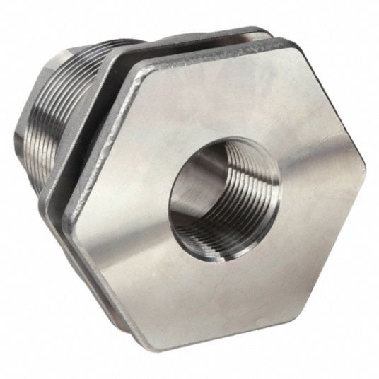 316 Stainless Steel Bulkhead, 3/8 in. to 3 in. Sizes