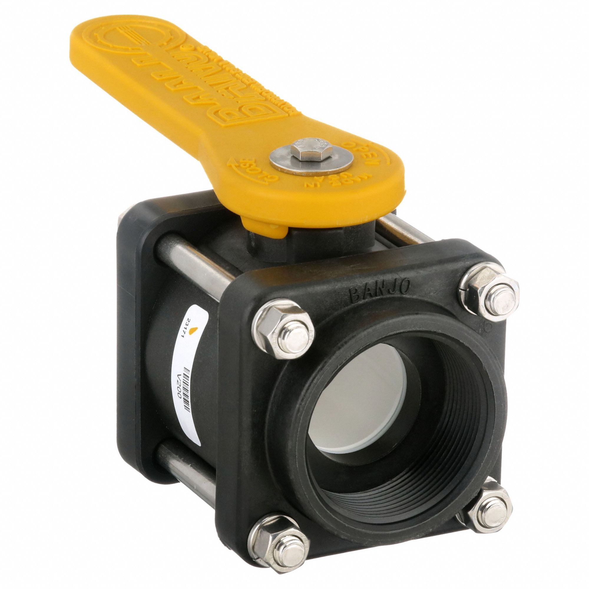 BANJO Ball Valve: 2 in Pipe, Std, 150 psi CWP, Up to 150°F, Lever Handle,  Female NPT, FNPT x FNPT