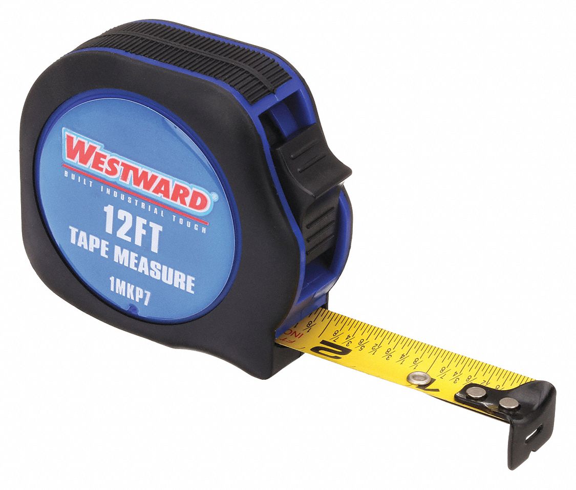 Westward, 12 Ft Blade Lg, 3 4 In Blade Wd, Tape Measure - 1mkp7