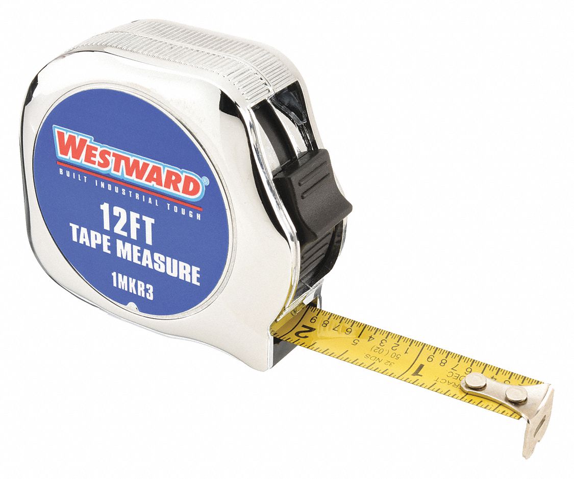 MEASURING TAPE,12 FT,IN/FT/FRACTION