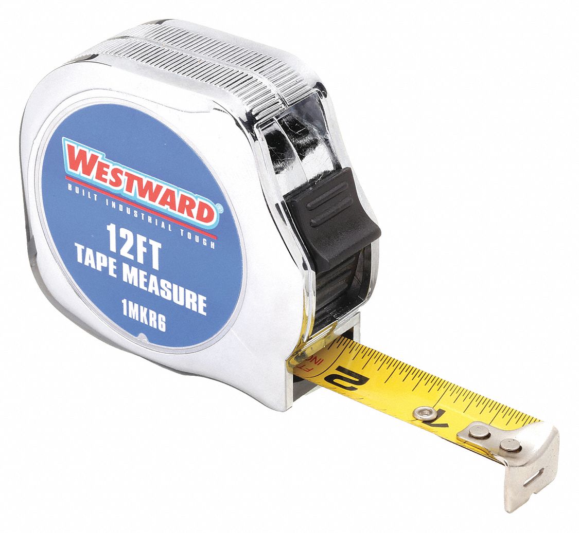 MEASURING TAPE,12 FT,CHROME,THUMB L