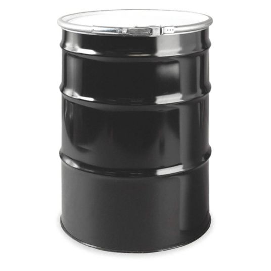 GWC SALVAGE DRUM, TIGHT HEAD, 18 GA, LD CAP 765 LB/45 GAL, BLACK, 34 IN H,  CARBON STEEL - Transport, Salvage, and Overpack Drums - GWCUSD001