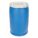 TRANSPORT DRUM, POLYETHYLENE, 30 GAL, LEVER LOCK RING, BLUE/WHITE, 2 BUNG HOLES