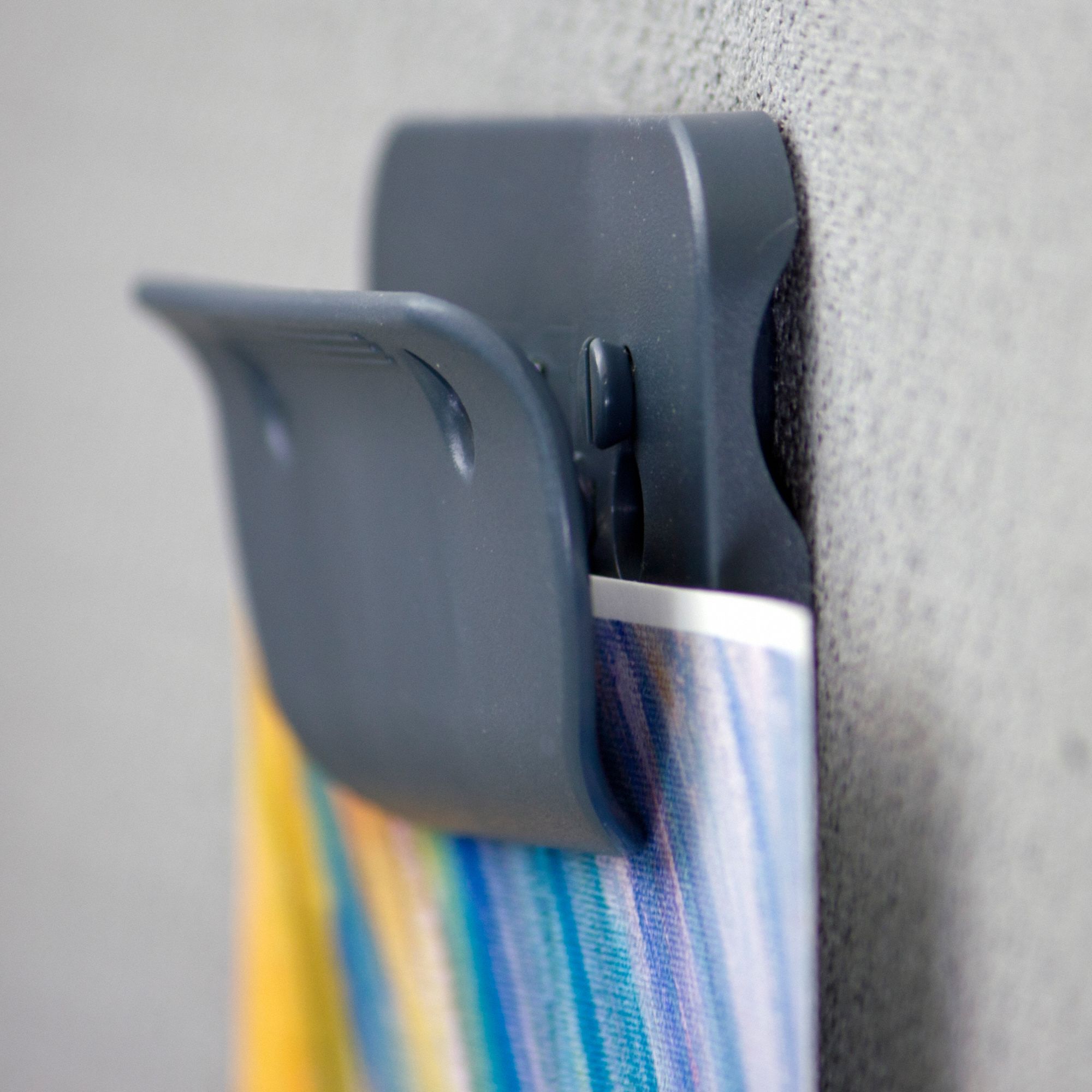 OFFICEMATE Gray Cubicle Wall Panel Clip, 3 in W Size 1MLK929162