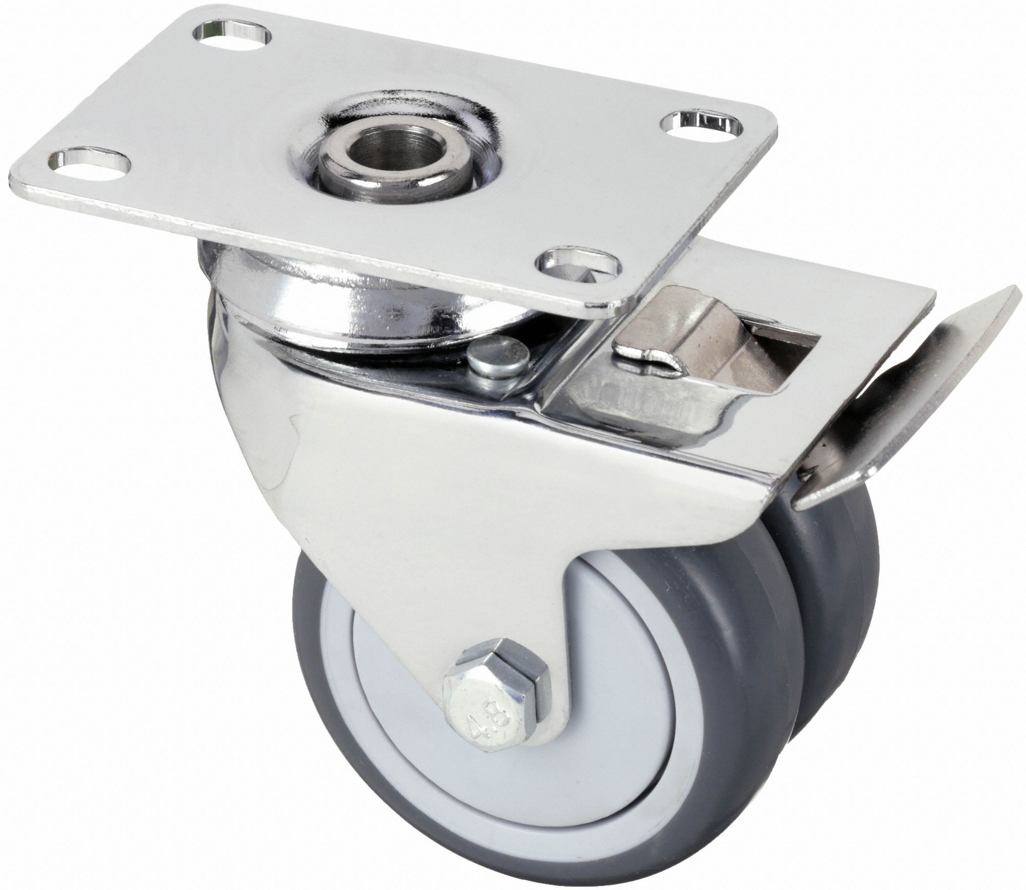 COLSON, 3 in Wheel Dia., 220 lb, LowProfile EasyTurn Medical Plate Caster 1MMB9