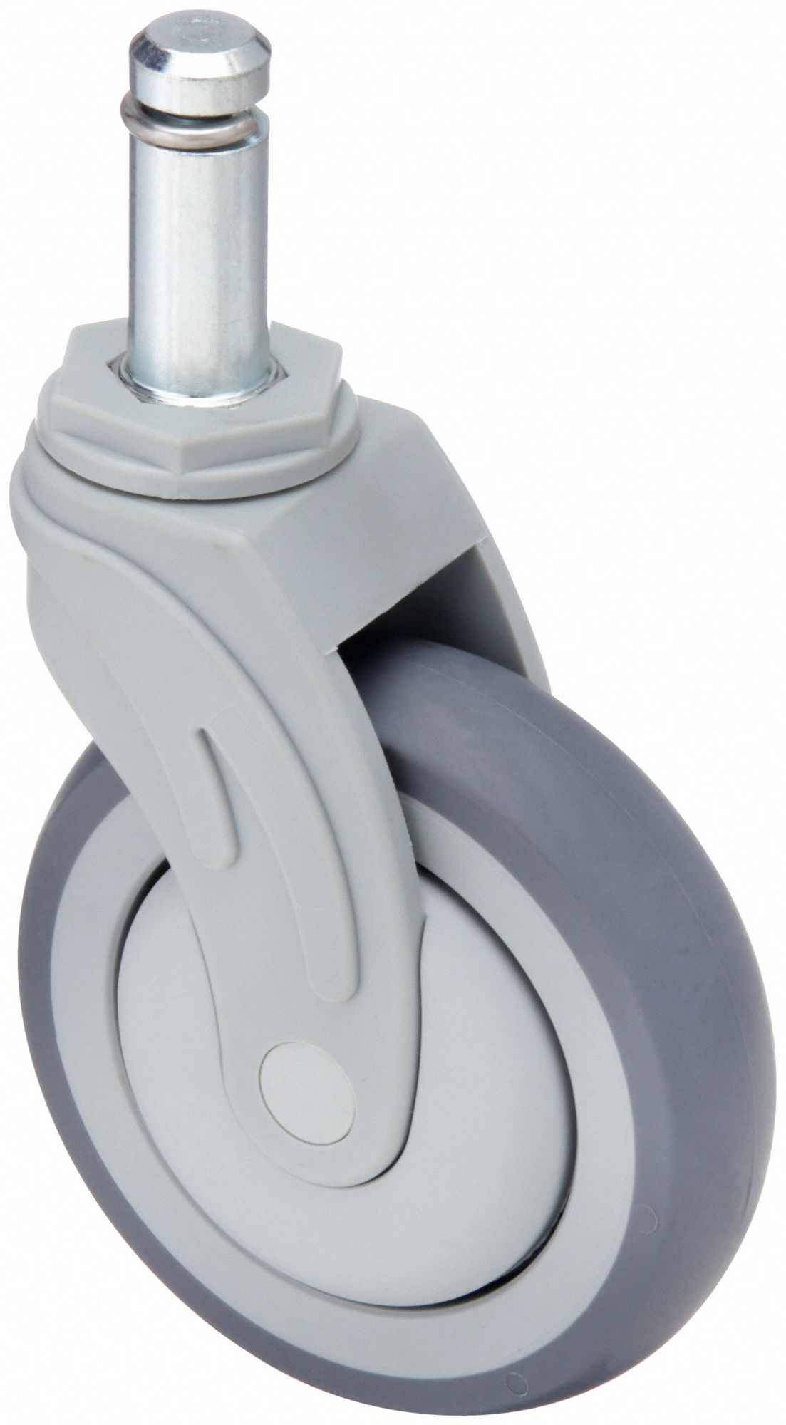 APPROVED VENDOR Maintenance-Free High-Performance Friction-Ring Stem  Caster: 5 in Wheel Dia., 220 lb