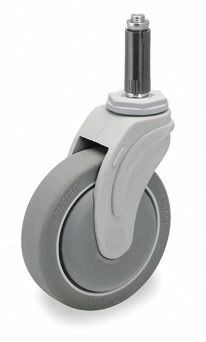 Stem Caster, 5 in Wheel Dia., 325 lb Load Rating Grainger