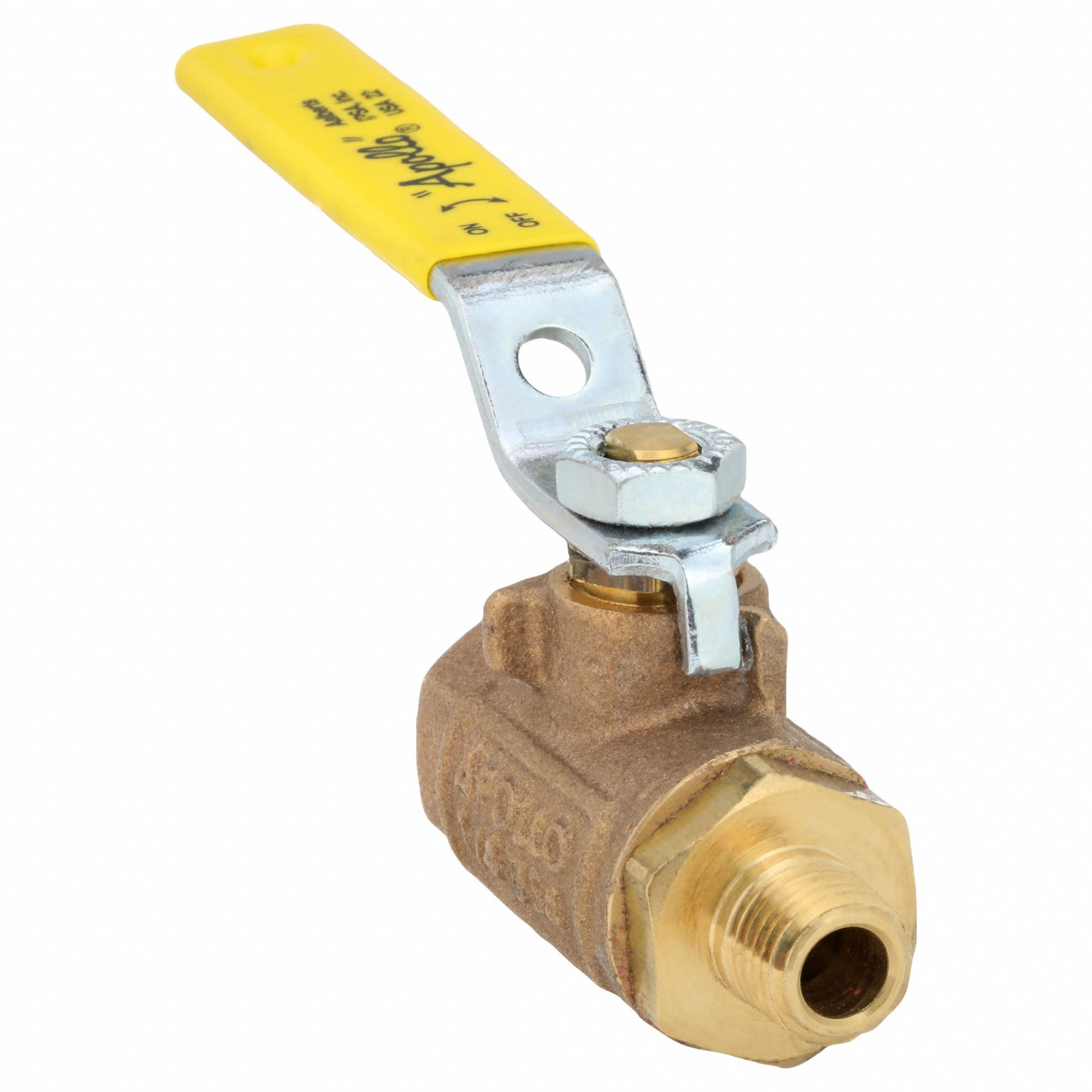 Manual Two-Way Ball Valve: 1/4 in, Bronze, Straight, FNPT x FNPT, 600 psi Max. Pressure (CWP)