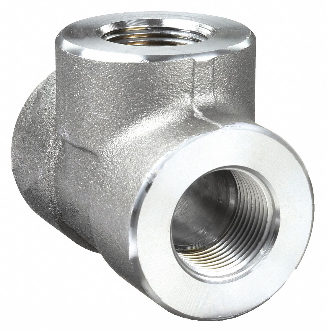 TEE: FORGED STEEL, ¾ IN X ¾ IN X ¾ IN FITTING, FEMALE NPT X FEMALE NPT X FEMALE NPT