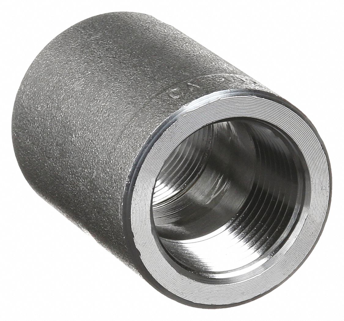 COUPLING: FORGED STEEL, 1 IN X 1 IN FITTING PIPE SIZE, FEMALE NPT X FEMALE NPT, CLASS 3000