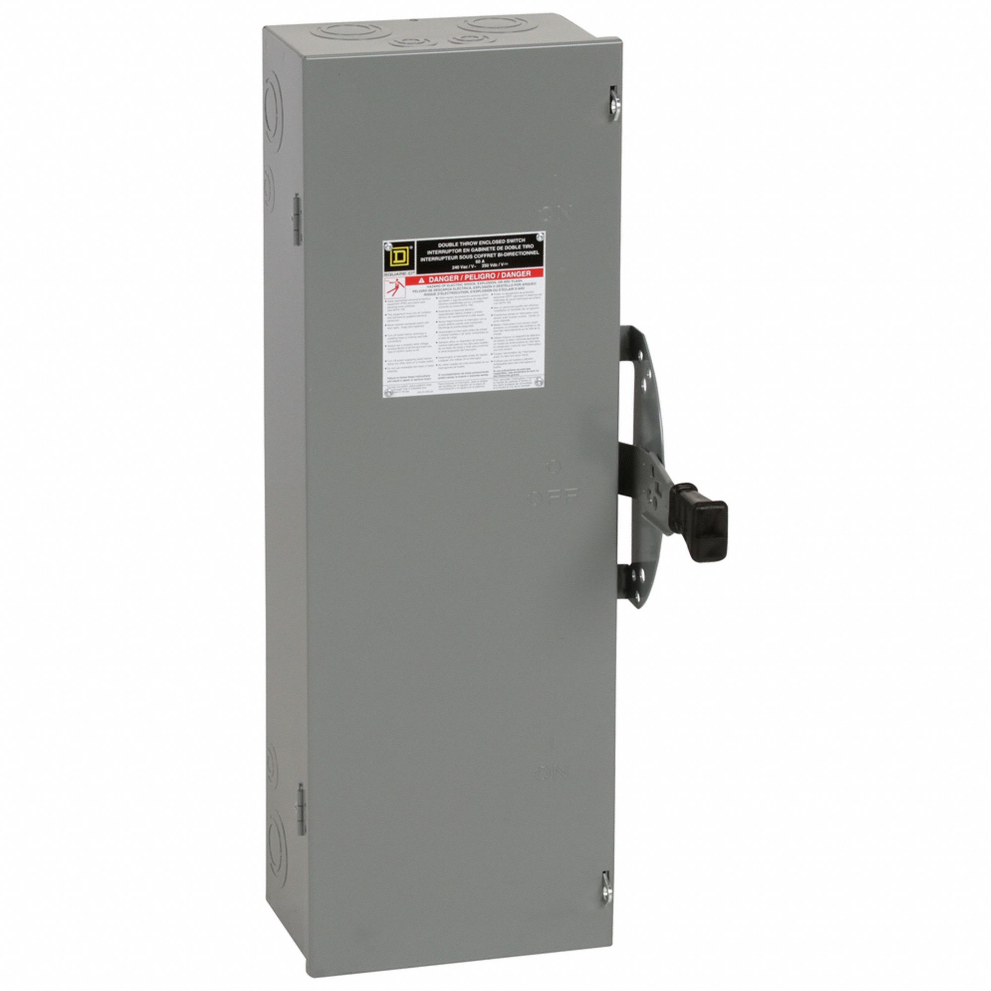 Safety Switch: Non-Fusible, 60 A, Single Phase, 240V AC, Galvanized Steel, Indoor