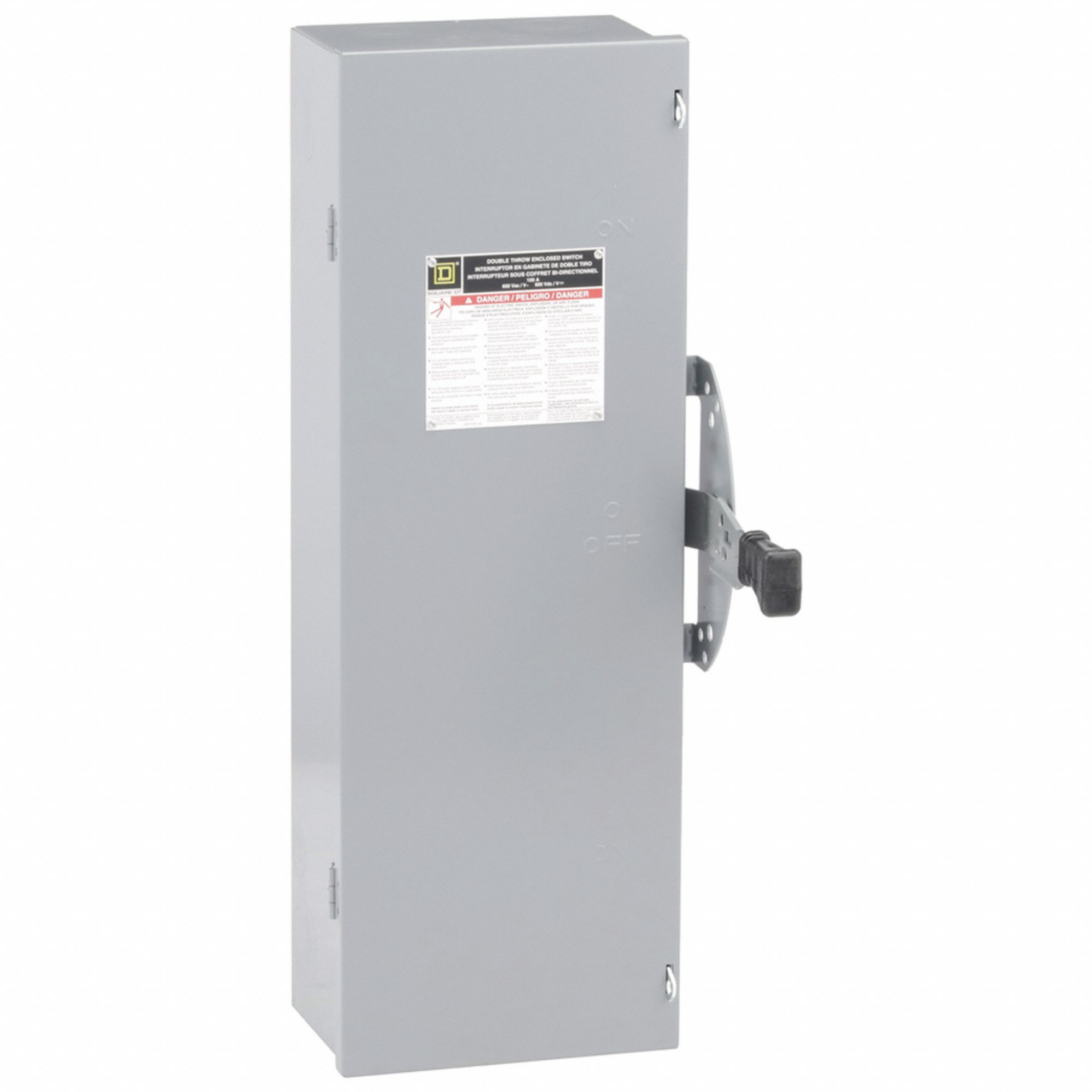 Safety Switch: Non-Fusible, 100 A, Three Phase, 600V AC, Galvanized Steel, Indoor