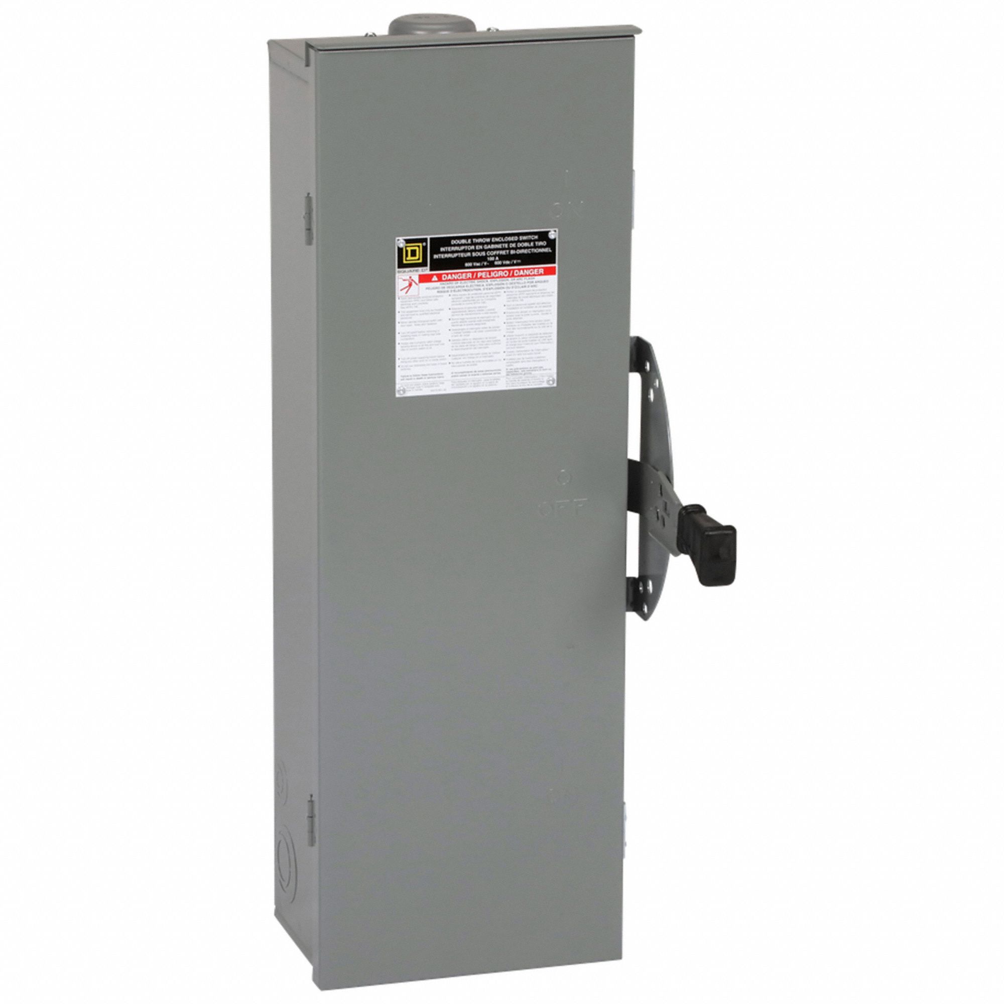 Safety Switch: Non-Fusible, 100 A, Three Phase, 600V AC, Galvanized Steel, Indoor/Outdoor