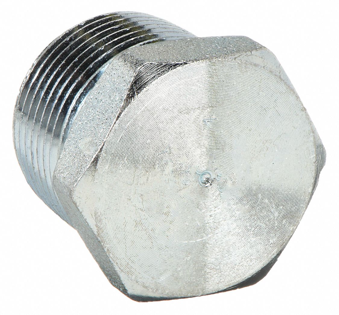 HEX HEAD PLUG: FORGED STEEL, 1½ IN, MALE NPT THREAD, CLASS 3000