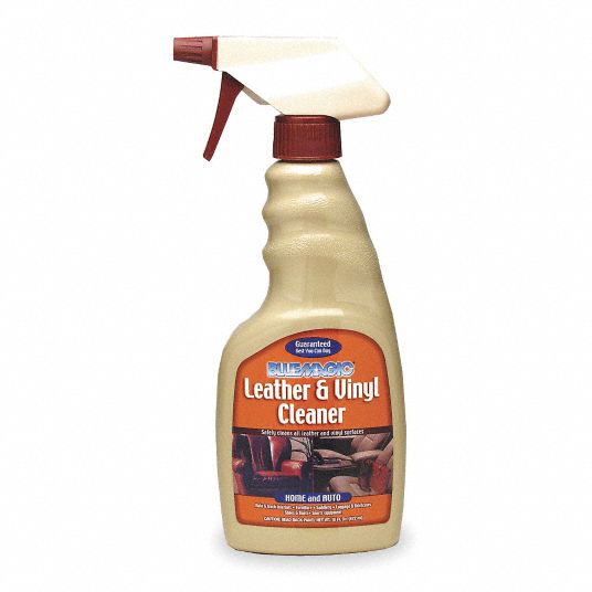 BLUE MAGIC Leather/Vinyl Cleaner, 16 Oz, Spray Bottle 1MPV280006 Grainger