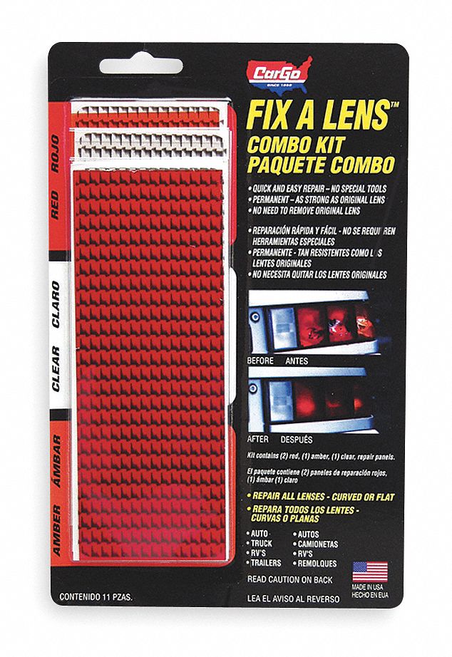 Combo Lens Repair Kit: Gen Purpose, Red/Orange/Clear