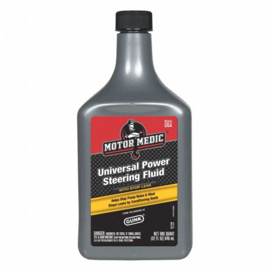 MOTOR MEDIC, Power Steering Fluid with Stop Leak, 1 qt Container Size ...