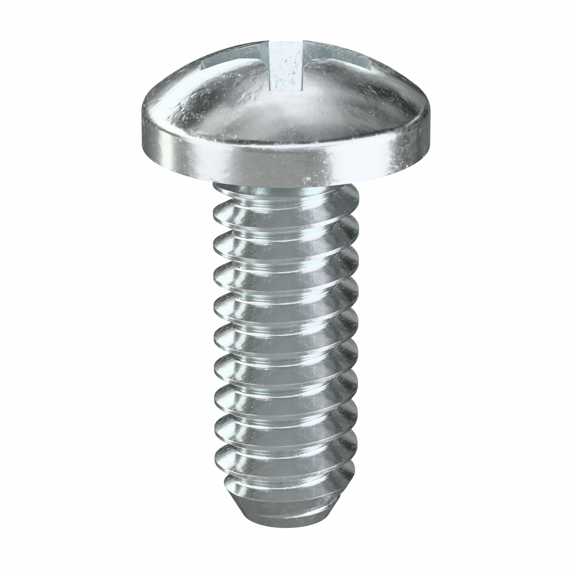 Machine Screw: #6-32 Thread Size, 3/8 in Lg, Steel, Zinc-Plated, Pan, Phillips, 100 PK