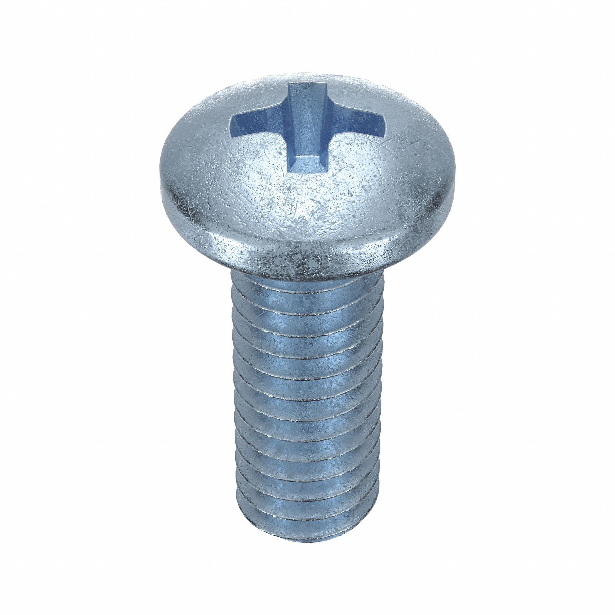 MACHINE SCREW, #6-32 THREAD, ⅜ IN L, STEEL, ZINC PLATED, PAN, PHILLIPS, ASME B18.6.3, 100 PK
