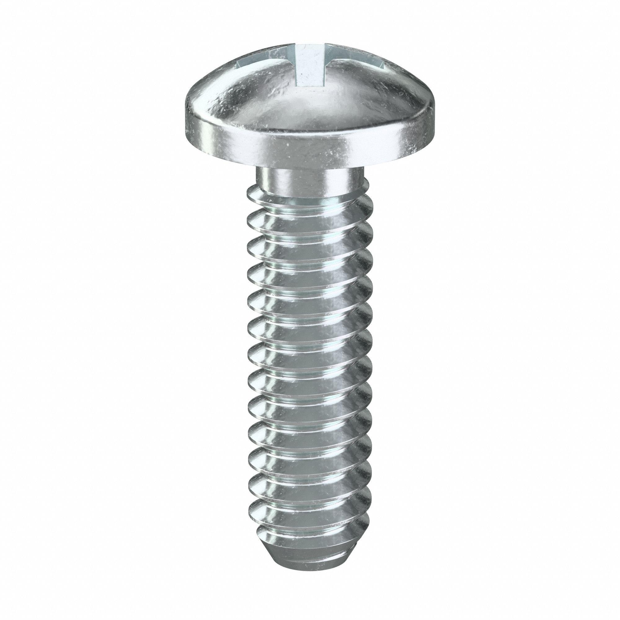 Machine Screw: #6-32 Thread Size, 1/2 in Lg, Steel, Zinc-Plated, Pan, Phillips, 100 PK