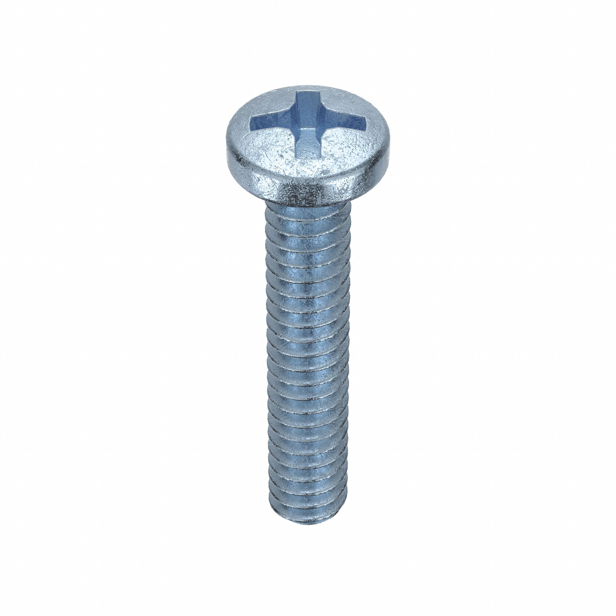 MACHINE SCREW, #6-32 THREAD, &frac34; IN L, STEEL, ZINC PLATED, PAN, PHILLIPS, ASME B18.6.3, 100 PK