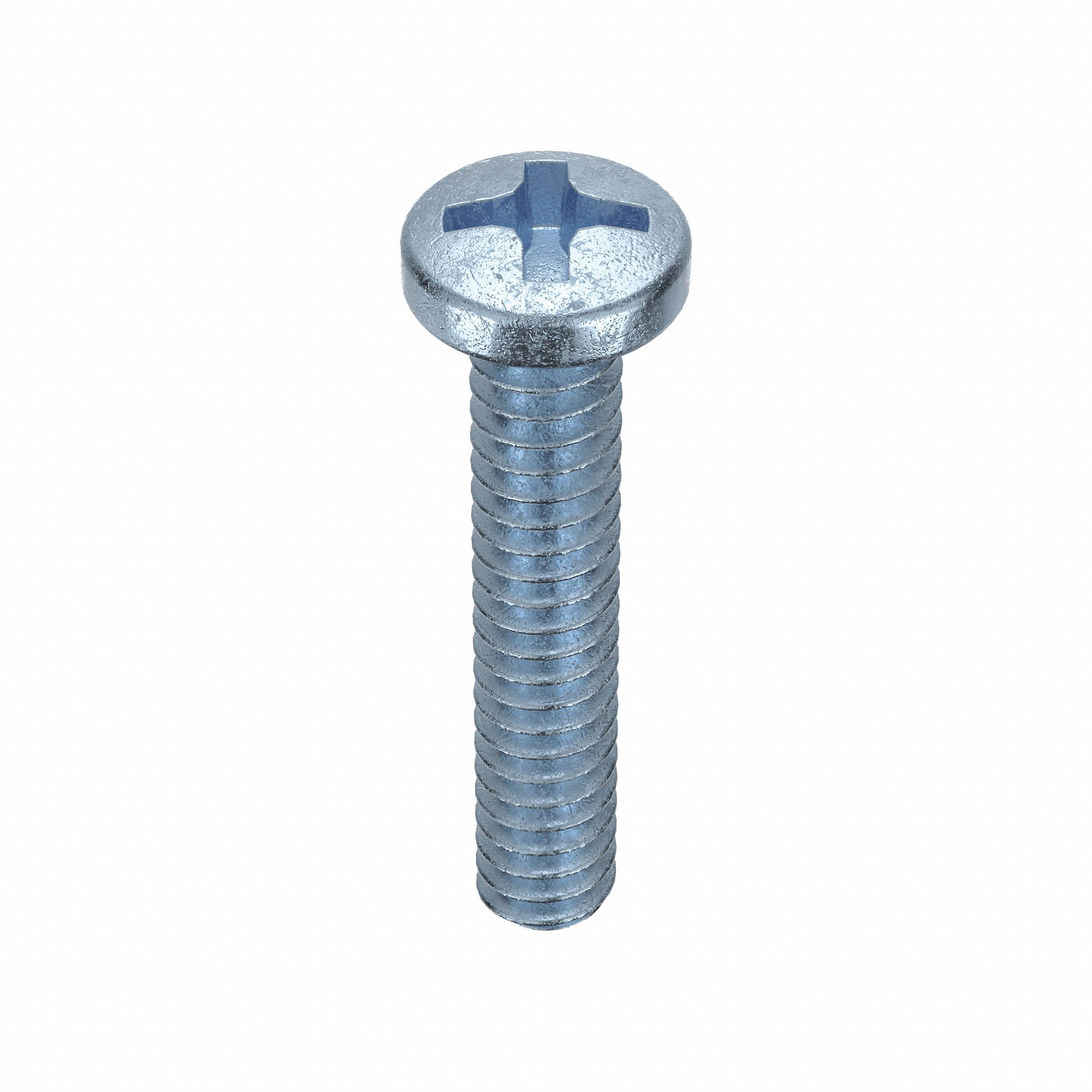 MACHINE SCREW, #6-32 THREAD, ¾ IN L, STEEL, ZINC PLATED, PAN, PHILLIPS, ASME B18.6.3, 100 PK