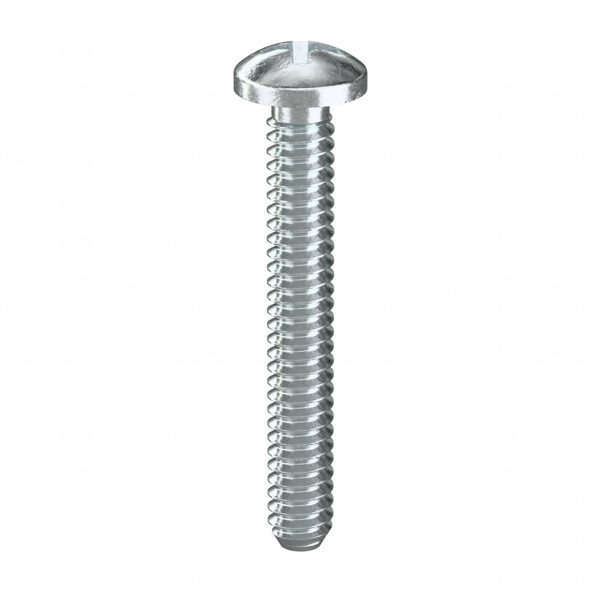 Machine Screw: #6-32 Thread Size, 1 in Lg, Steel, Zinc-Plated, Pan, Phillips, Machine Screw, 100 PK