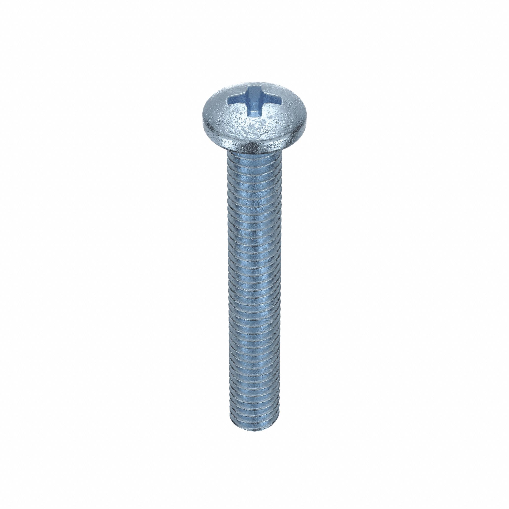 MACHINE SCREW, #6-32 THREAD, 1 IN L, STEEL, ZINC PLATED, PAN, PHILLIPS, ASME B18.6.3, 100 PK