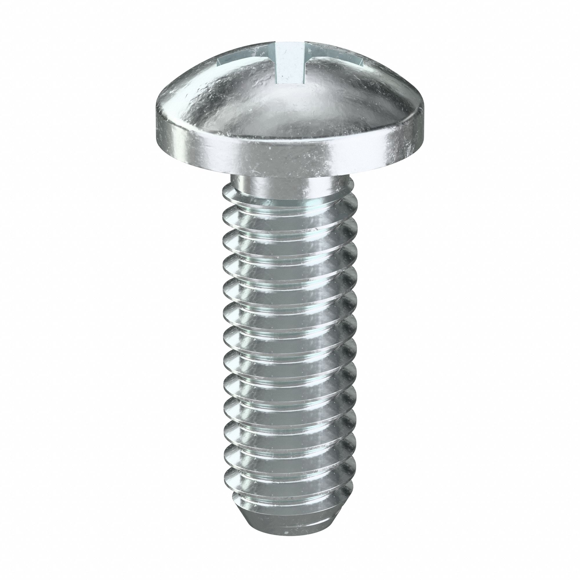 Machine Screw: #8-32 Thread Size, 1/2 in Lg, Steel, Zinc-Plated, Pan, Phillips, 100 PK