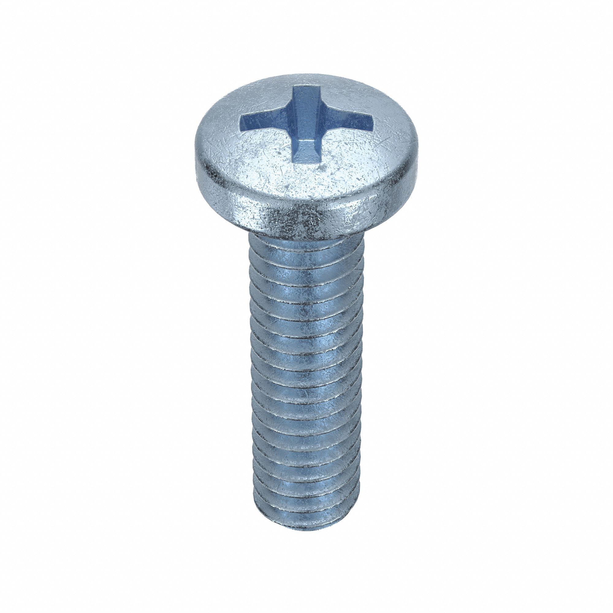 MACHINE SCREW, #8-32 THREAD, ⅝ IN L, STEEL, ZINC PLATED, PAN, PHILLIPS, ASME B18.6.3, 100 PK