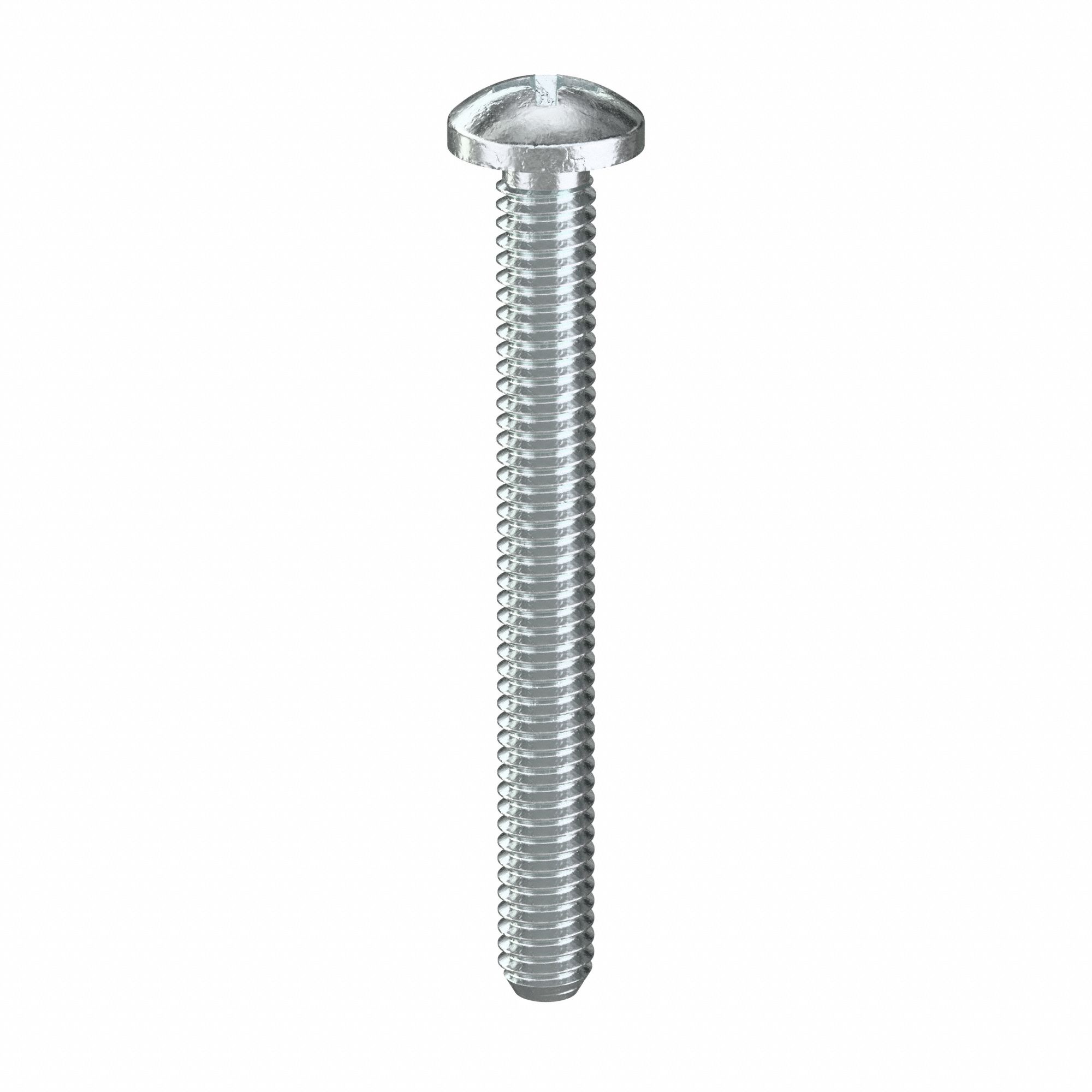 Machine Screw: #8-32 Thread Size, 1 1/2 in Lg, Steel, Zinc-Plated, Pan, Phillips, 100 PK