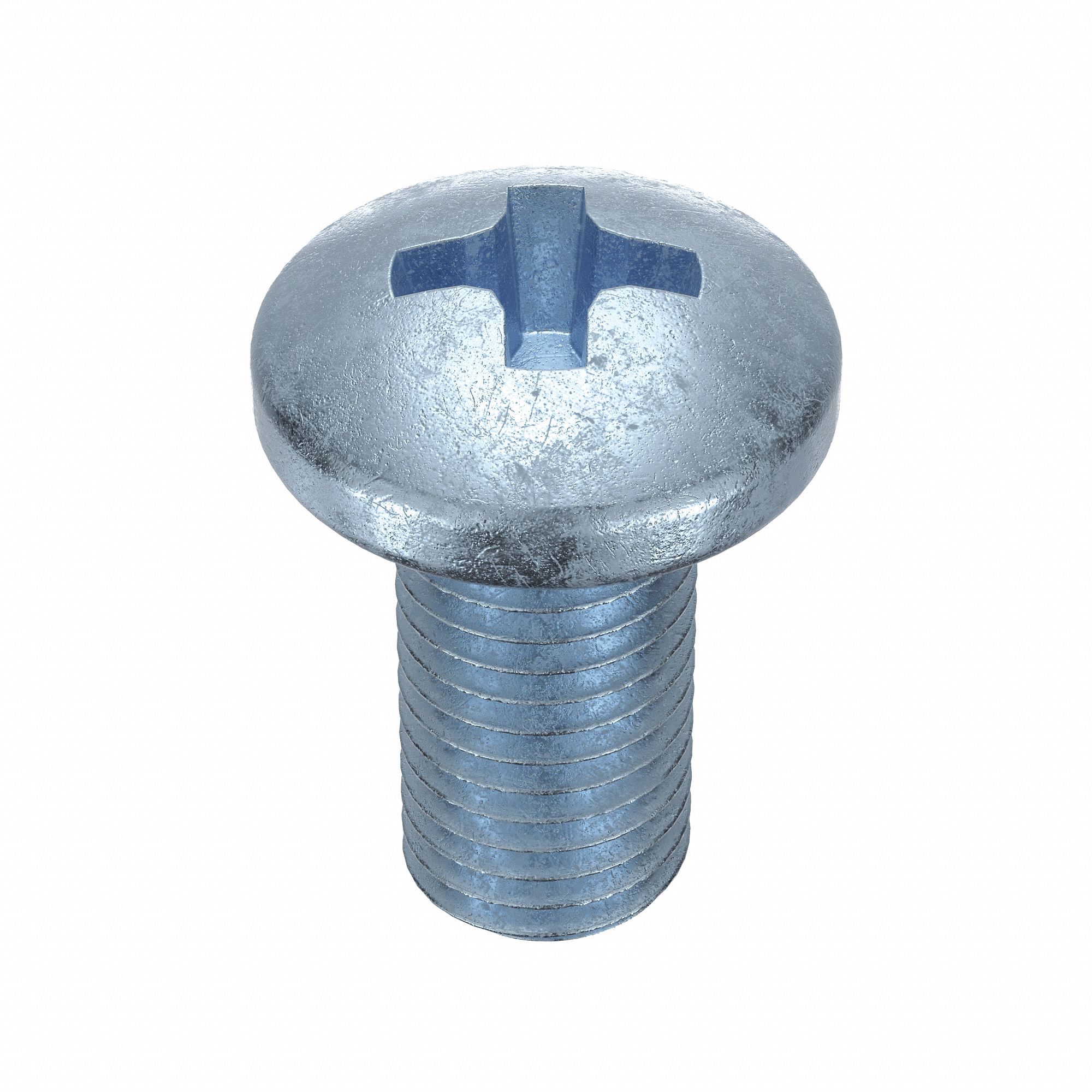 Machine Screw: #10-24 Thread Size, 3/8 in Lg, Steel, Zinc-Plated, Pan, Phillips, 100 PK
