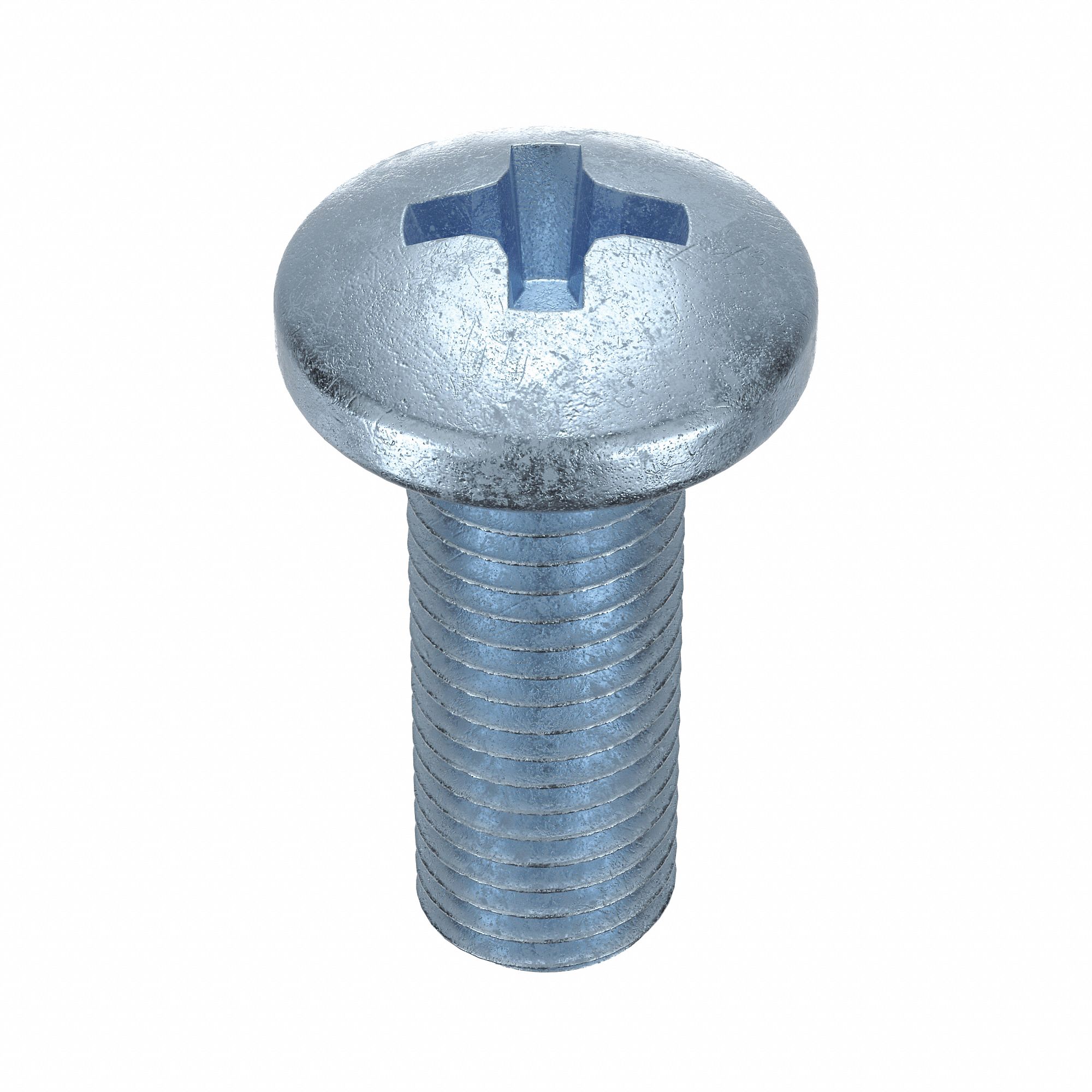 MACHINE SCREW, #10-24 THREAD, ½ IN L, STEEL, ZINC PLATED, PAN, PHILLIPS, INCH, ROUND, 100 PK