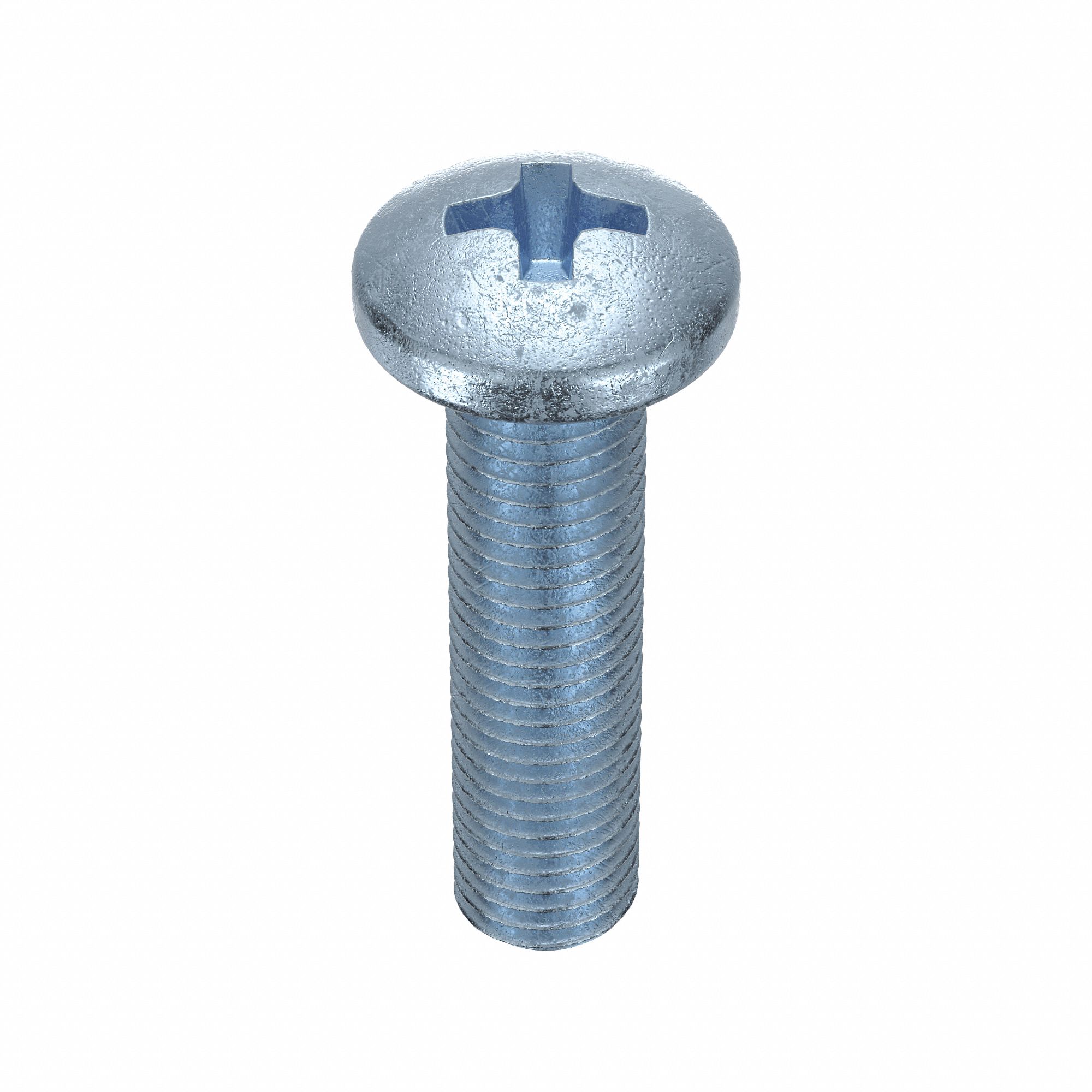 MACHINE SCREW, #10-24 THREAD, &frac34; IN L, STEEL, ZINC PLATED, PAN, PHILLIPS, INCH, ROUND, 100 PK