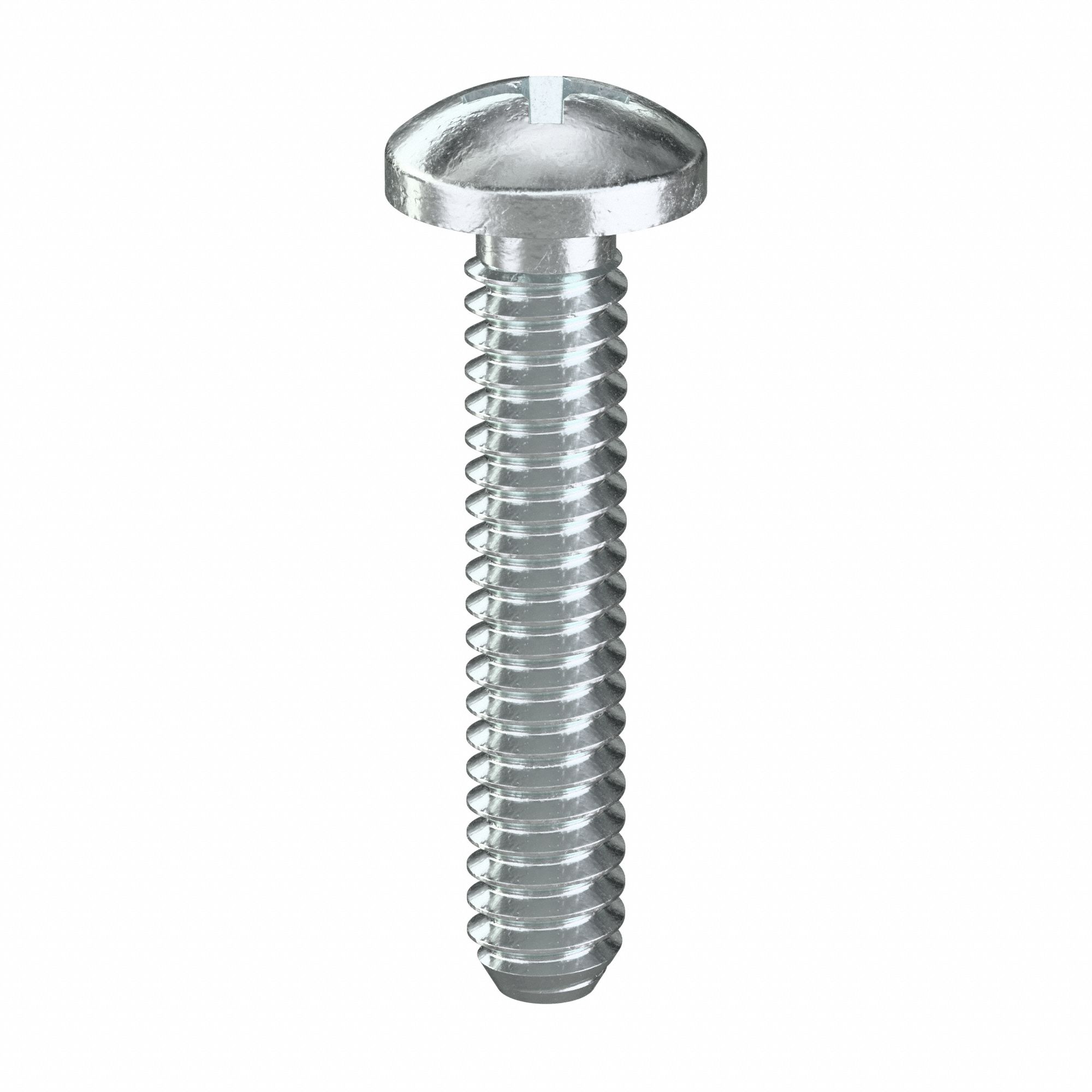 Machine Screw: #10-24 Thread Size, 1 in Lg, Steel, Zinc-Plated, Pan, Phillips, Machine Screw, 100 PK