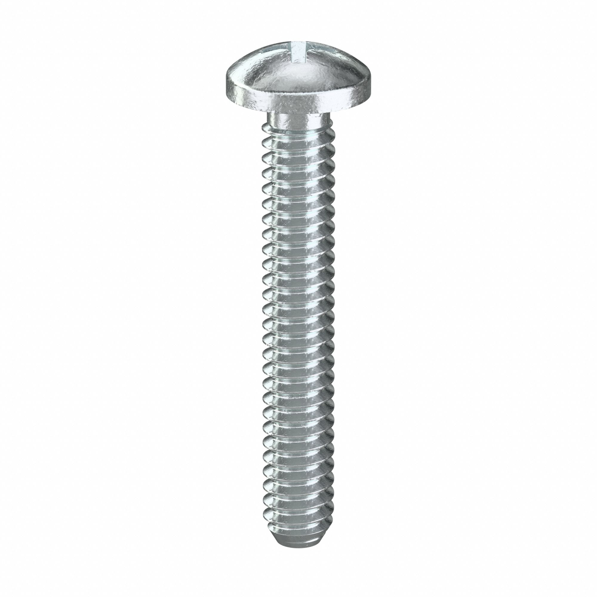 Machine Screw: #10-24 Thread Size, 1 1/4 in Lg, Steel, Zinc-Plated, Pan, Phillips, 100 PK
