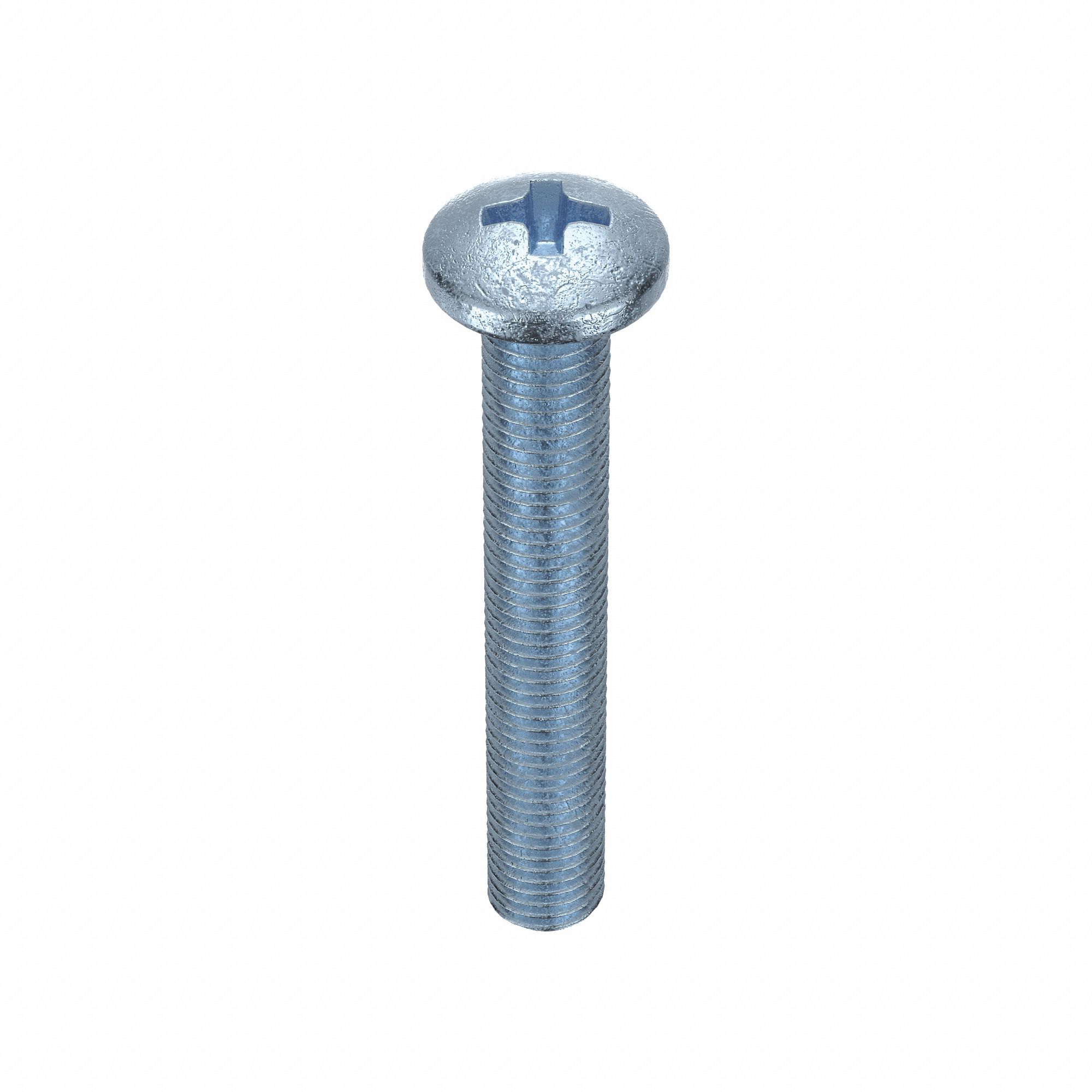 MACHINE SCREW, #10-24 THREAD, 1&frac14; IN L, STEEL, ZINC PLATED, PAN, PHILLIPS, INCH, 100 PK