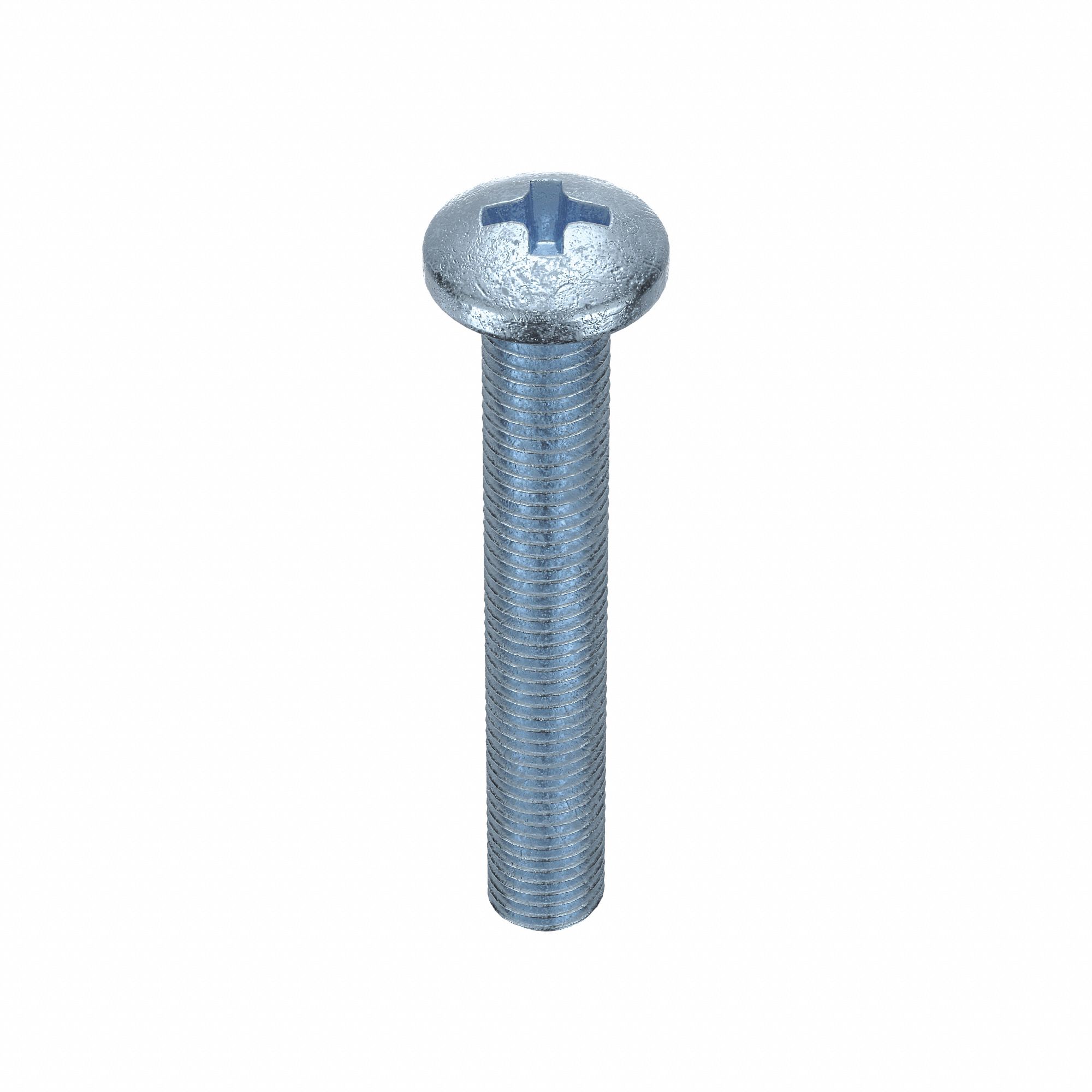 MACHINE SCREW, #10-24 THREAD, 1¼ IN L, STEEL, ZINC PLATED, PAN, PHILLIPS, INCH, 100 PK