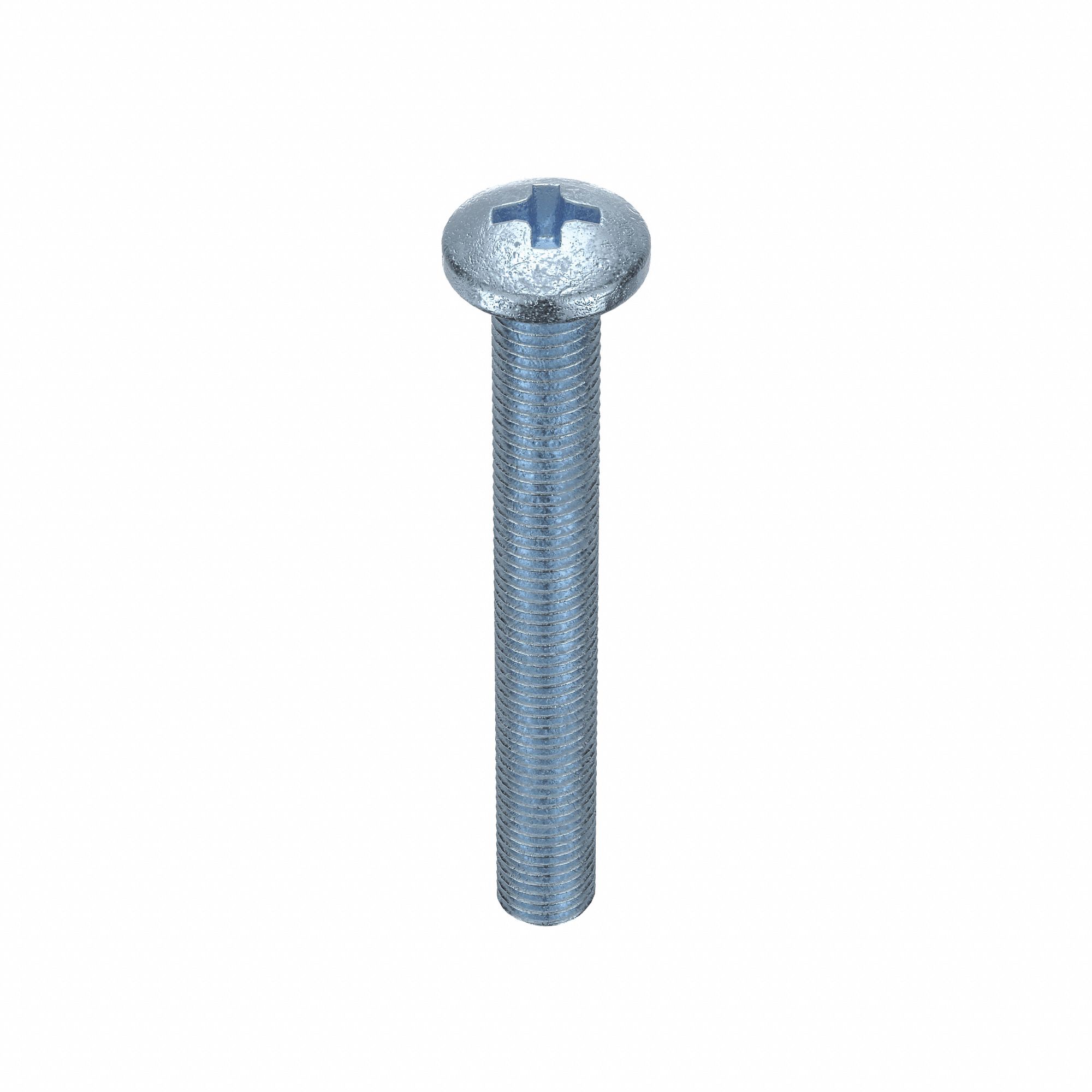 MACHINE SCREW, #10-24 THREAD, 1½ IN L, STEEL, ZINC PLATED, PAN, PHILLIPS, INCH, 100 PK