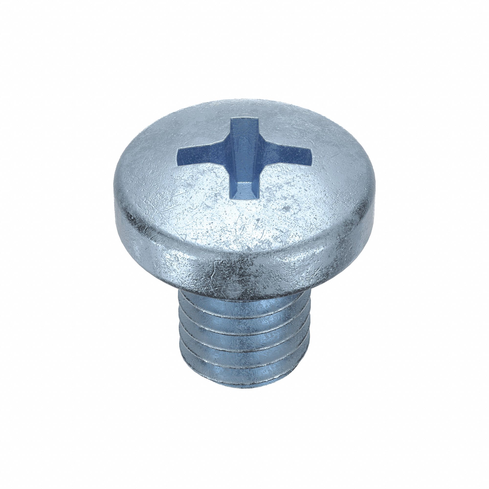 Machine Screws: #10-32 Thread Size, 1/4 in Lg, Steel, Zinc-Plated, Pan, Phillips, 100 PK