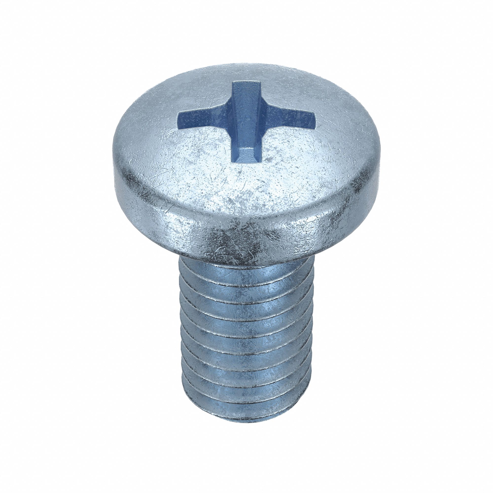 Machine Screw: #10-32 Thread Size, 3/8 in Lg, Steel, Zinc-Plated, Pan, Phillips, 100 PK