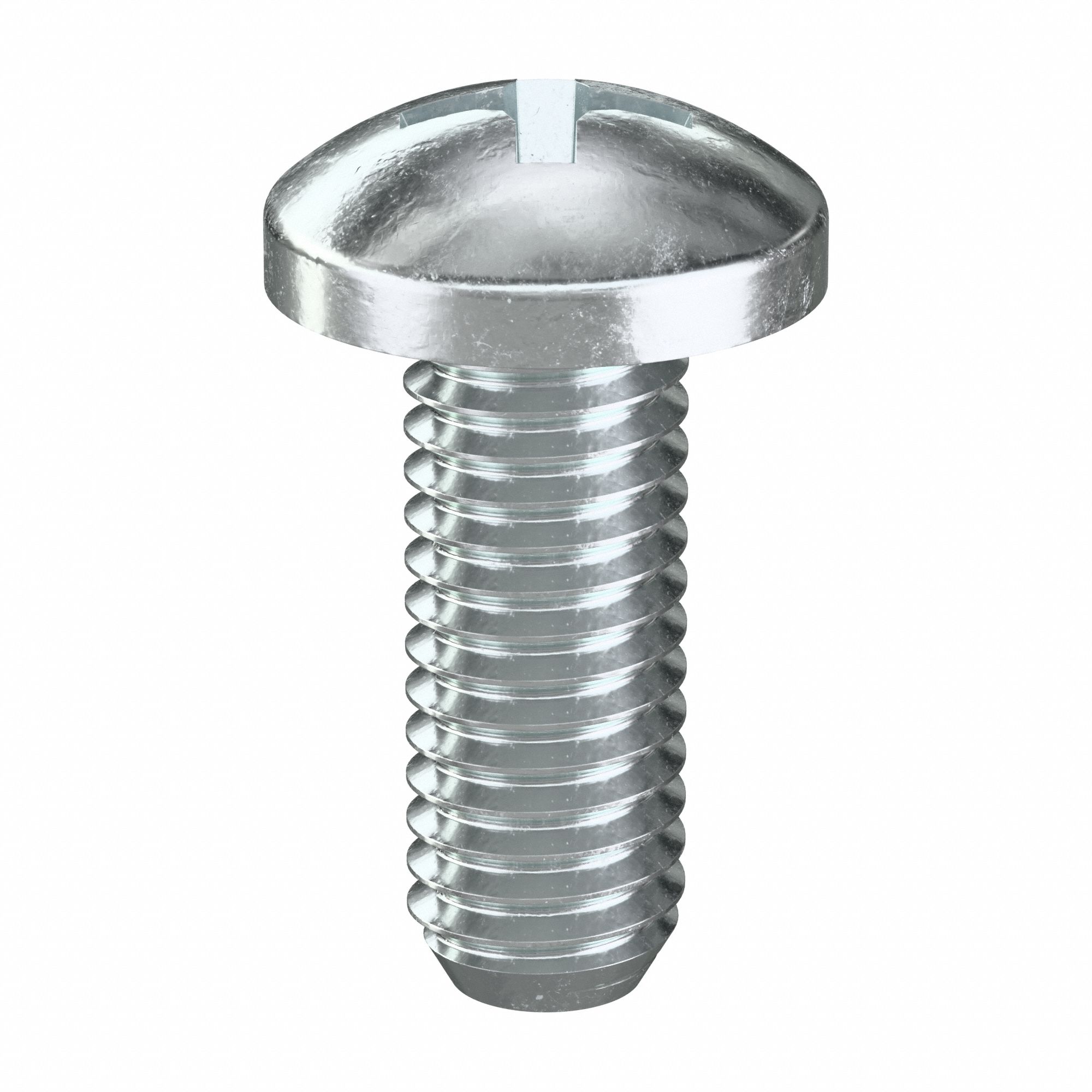 Machine Screw: #10-32 Thread Size, 1/2 in Lg, Steel, Zinc-Plated, Pan, Phillips, 100 PK