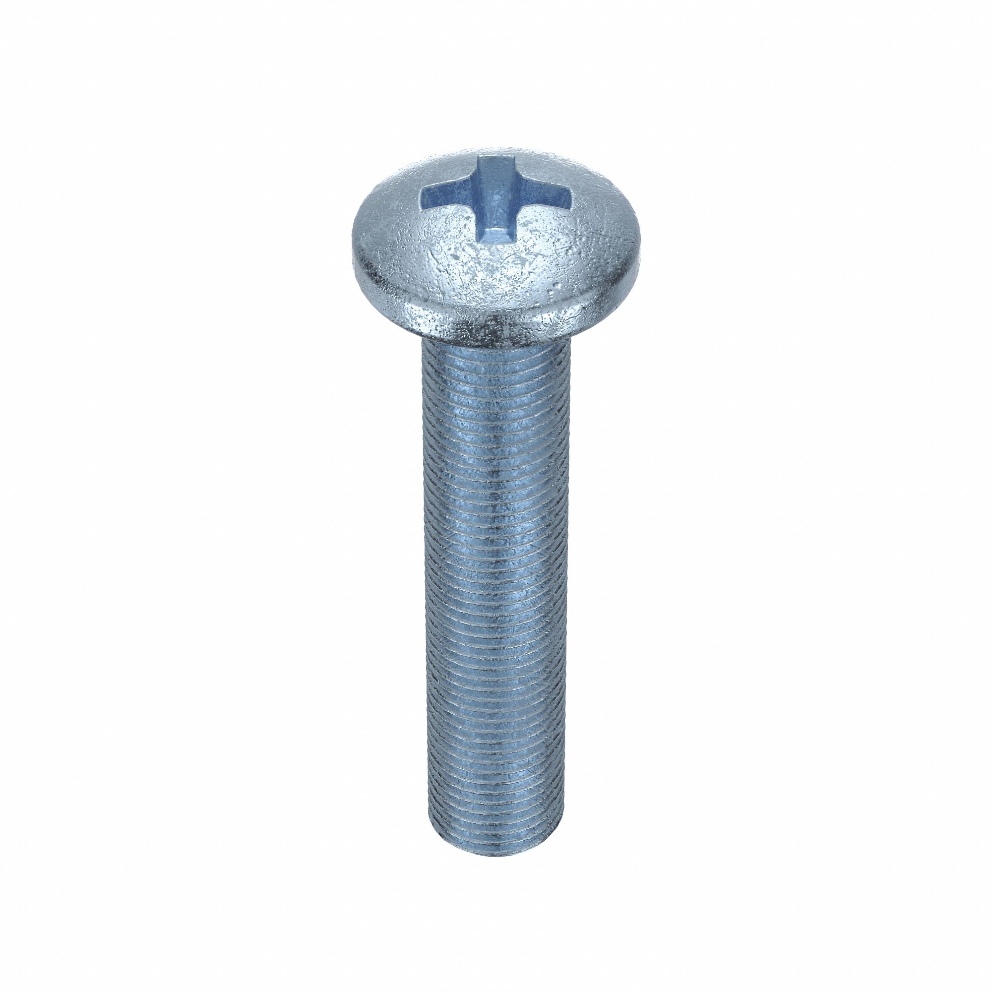 Machine Screw: 1/4"-20 Thread Size, 1 1/4 in Lg, Steel, Zinc-Plated, Pan, Phillips, 100 PK