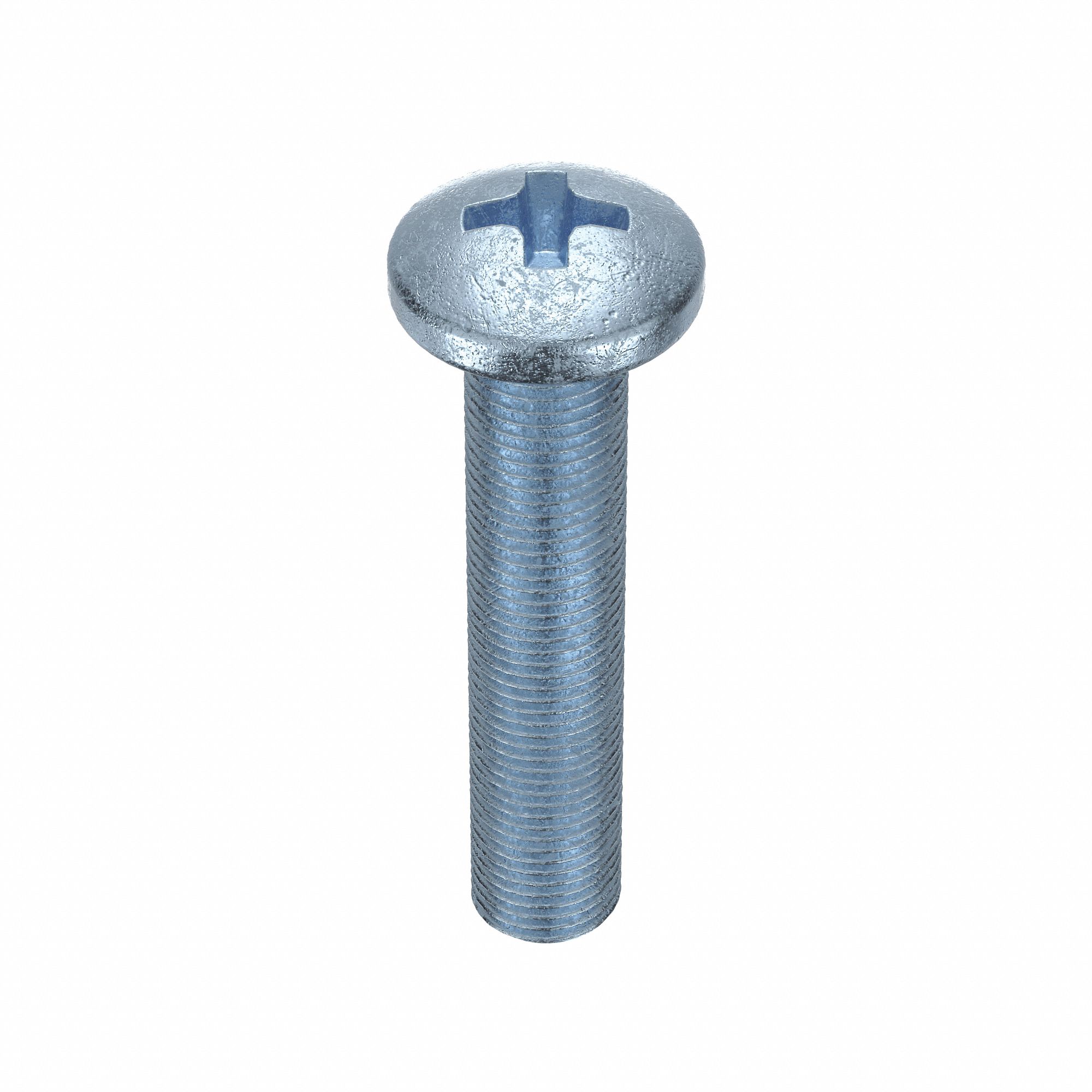 MACHINE SCREW, ¼"-20 THREAD, 1¼ IN L, STEEL, ZINC PLATED, PAN, PHILLIPS, INCH, 100 PK