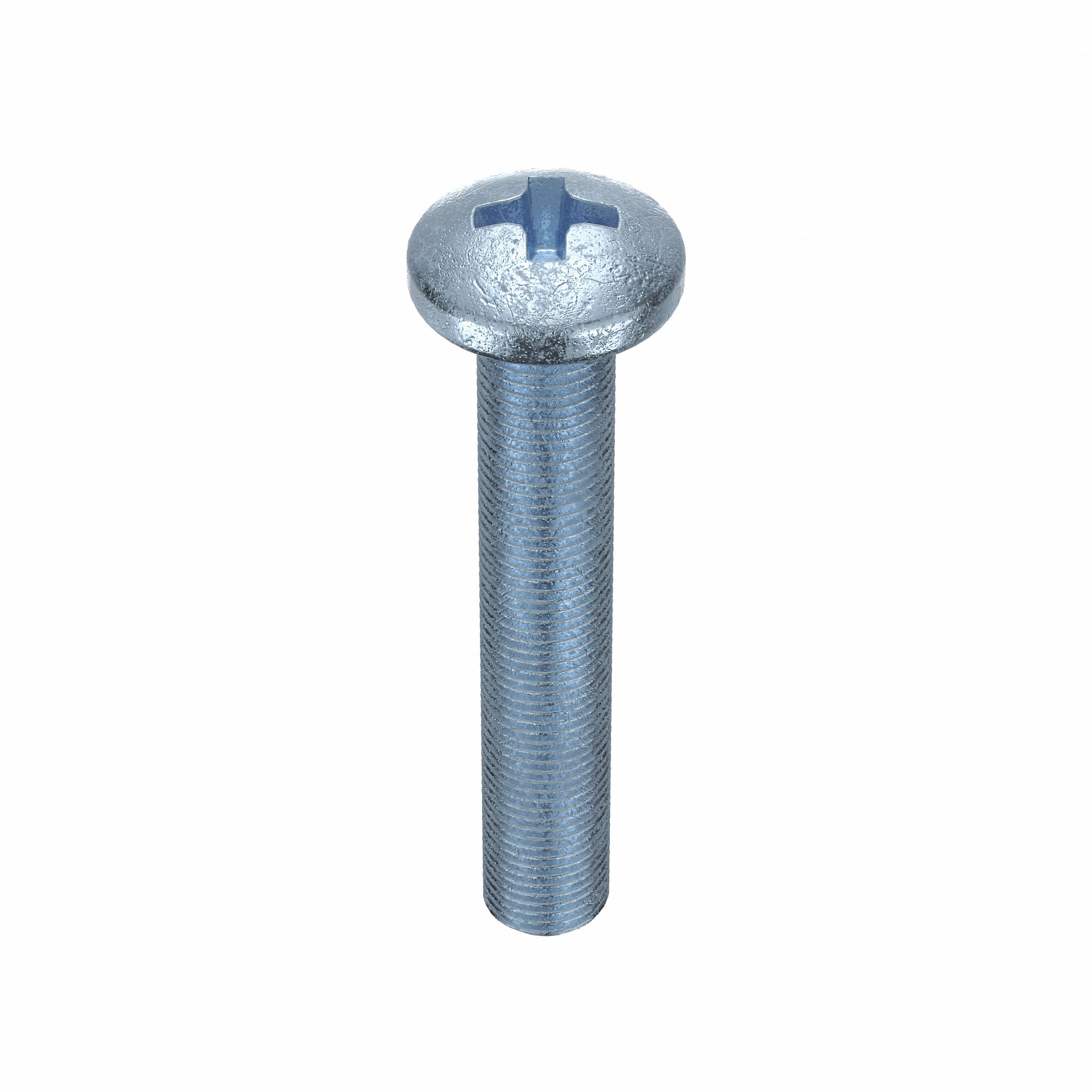 MACHINE SCREW, ¼"-20 THREAD, 1½ IN L, STEEL, ZINC PLATED, PAN, PHILLIPS, INCH, 100 PK