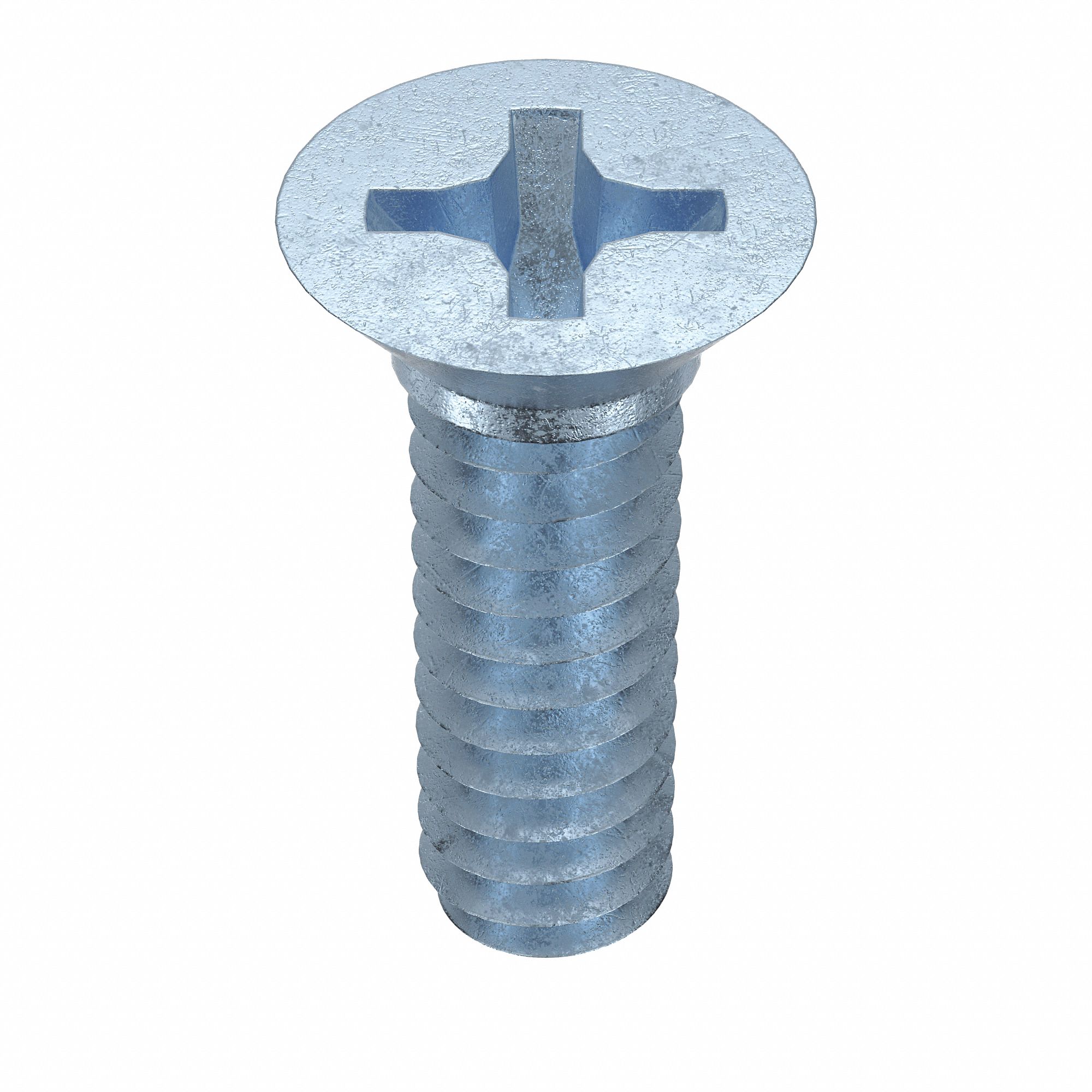 MACHINE SCREW, #4-40 THREAD, ⅜ IN L, STEEL, ZINC PLATED, FLAT, PHILLIPS, INCH, 100 PK